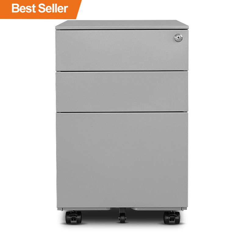 3抽侧拉活动柜-灰色