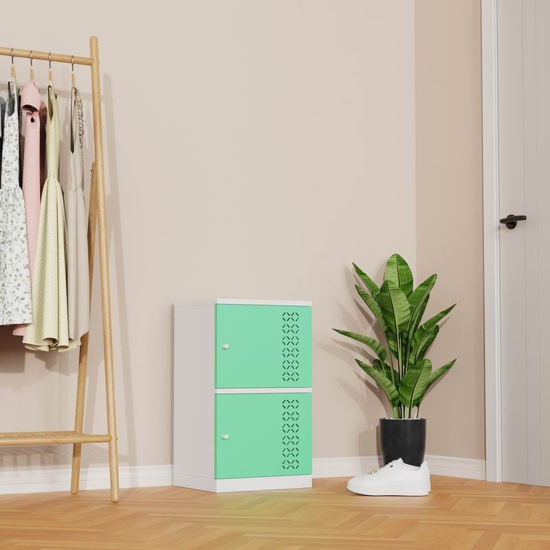 家用鞋柜-白绿